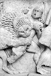 detail, Siphnian treasury frieze, Delphi